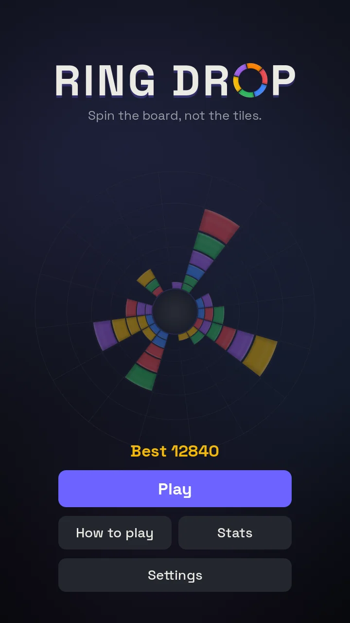 Ring Drop's main menu